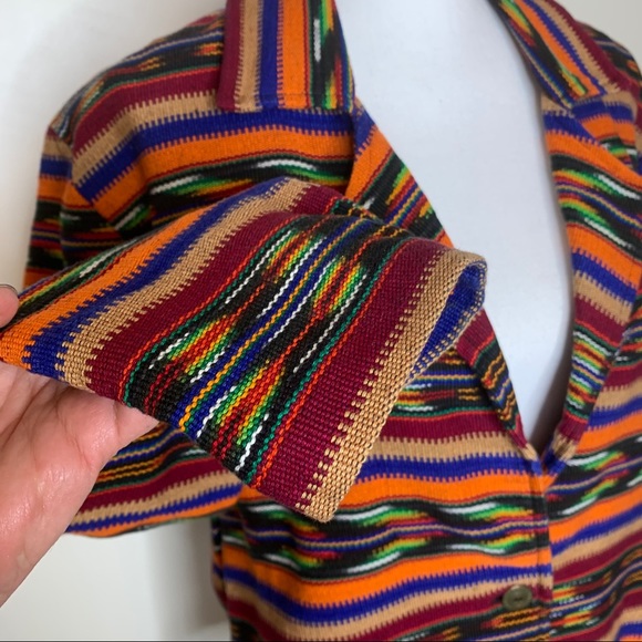 VINTAGE BLAZER COLORFUL GEOMETRIC PRINT - Picture 7 of 13